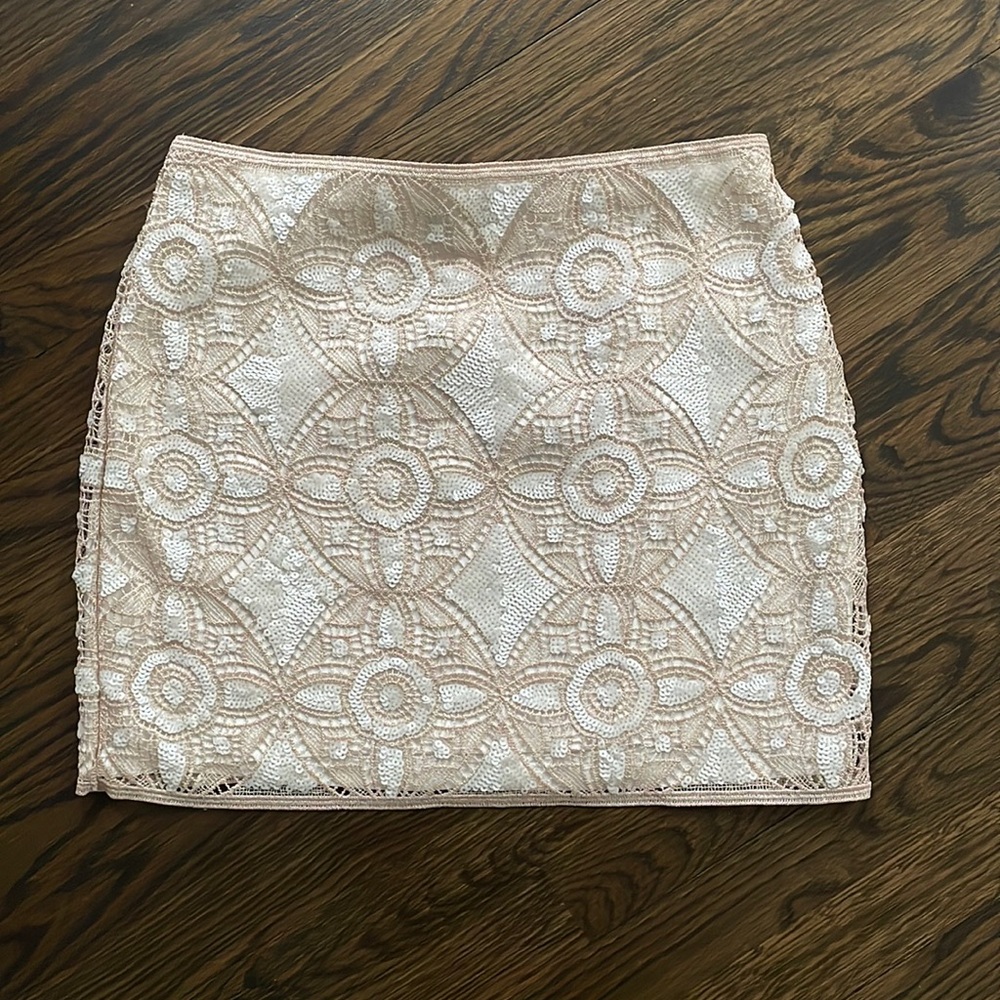 Express sequin mini skirt